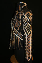 Black, Gold, Tan Show Jacket, Ladies L, 8637-40