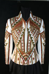 #2200 White Showmanship or Western Pleasure Jacket, Ladies XS, BFC 8019-1