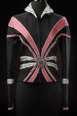 Black/PInk/White Jacket/Pant Outfit 5257CD