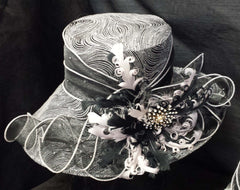 Black and White Swirls Hat