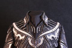 #1402 Black Stretch Jacket, Ladies L, 6798-19