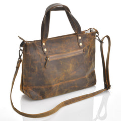 P8 Brown Distressed Leather Bag