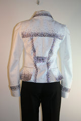 White Jacket w/stone trim, Ladies S, 5058A