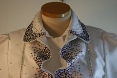 White Jacket w/stone trim, Ladies S, 5058A