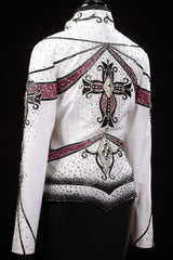SOLD White/Red/Black Pleasure Jacket, Ladies L, 5269A
