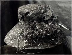 Amethyst, Charcoal and Black Sparkling Hat